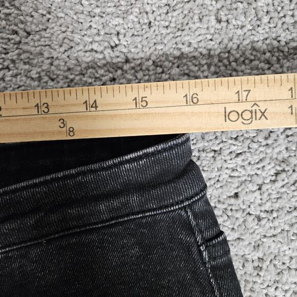 Driftwood Martha Jeans Women's 31 Black Wide Leg High Rise Denim Boho Chic - Picture 5 of 9